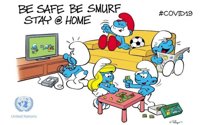 Be Smurfs Stay Home And Wash Your Hands Covid 19