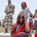 Women waiting for food