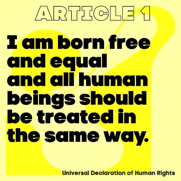 Universal Declaration of Human Rights, Article 1 poster image