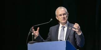 The President of the United Nations General Assembly, Csaba Kőrösi, speaking at the World Water Week.