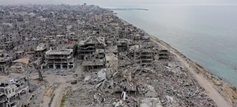 © UNRWA Large parts of Gaza have been reduced to rubble amid the ongoing conflict.