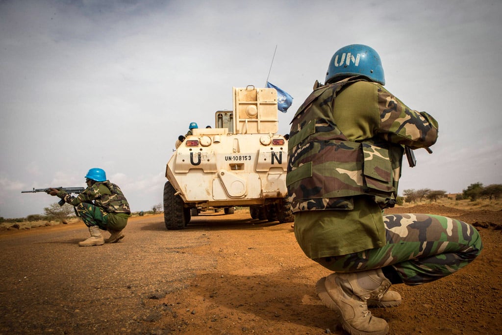 Peacekeepers in action. Photo: © Mynd, UN Photo