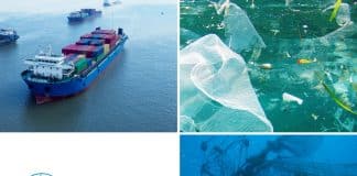 A collage of maritime pictures and the logo GloLitter