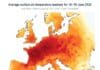 European surface temperature anomalies, June 2026