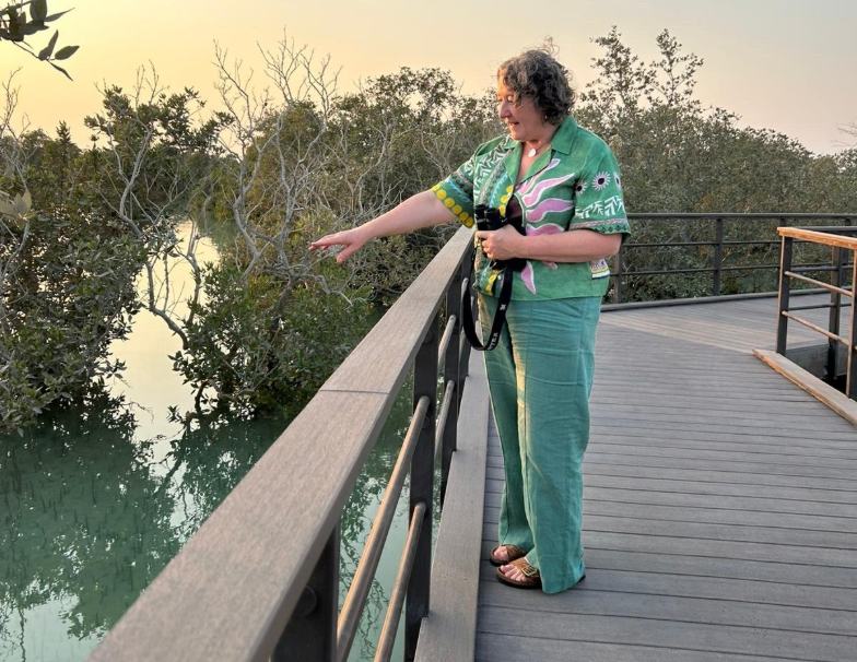 Ruth Davis visiting a mangrove project