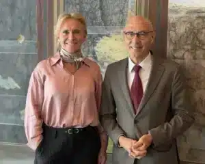 Mr. Türk with Ms. Thorgerður Katrín Gunnarsdóttir Foreign Minister of Iceland. Photo: MFA
