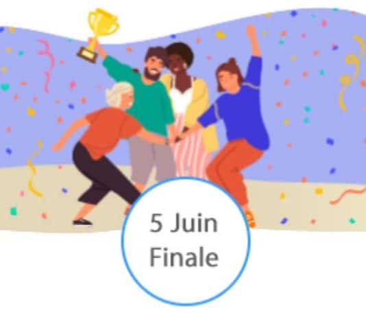 Visuel pour la date de la final, le 5 juin