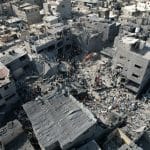 Camp de réfugiés palestiniens de Al Maghazi, touchés par les bombardements israéliens