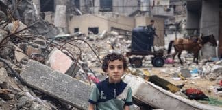 enfants dans Gaza où il y aurait selon les experts de l'ONU un risque de génocide