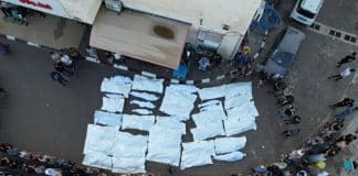 Morgue, hôpital des martyrs d'al-Aqsa Gaza
