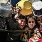 enfants affamés à Gaza