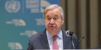 Le Secrétaire général António Guterres lors du Sommet climat 2025, à New York.