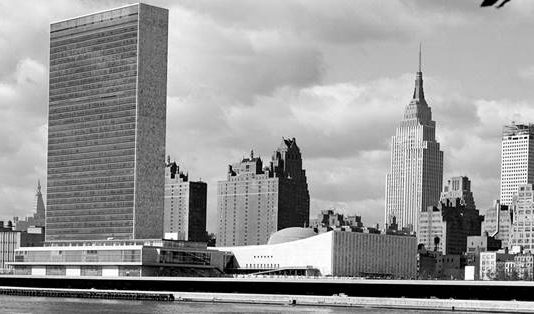 UN Photo The Headquarters of the United Nations and New York's mid-Manhattan skyline, 24 October 1955.