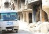 UNRWA transports Palestine refugee students from Yarmouk refugee camp to schools in neighboring areas in Damascus, Syria.