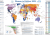 This infographic shows a map of where are women in politics in the year 2023