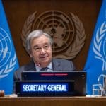 Il segretario Generale - Osservazioni sulla situazione in Medio Oriente. UN Photo/Paulo Filgueiras