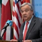 Le osservazioni ai media sulla situazione in Medio Oriente del Segretario Generale. UN Photo/Evan Schneider