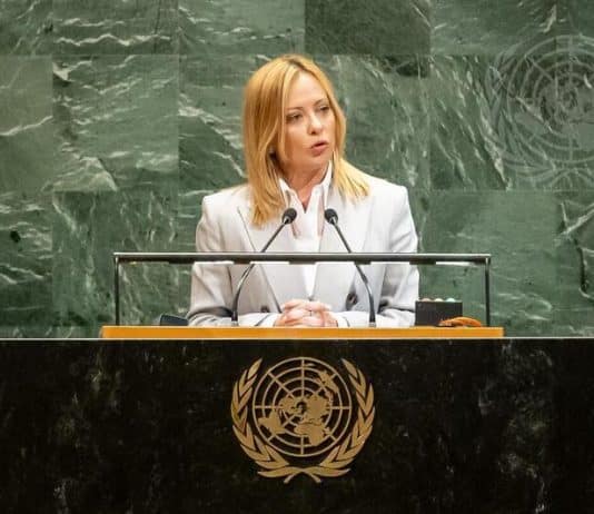 Giorgia Meloni parla all'Assemblea Generale delle Nazioni Unite