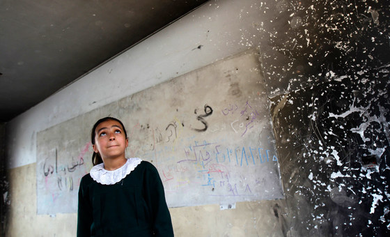 Violência impacta o bem-estar de crianças e de professores da Faixa de Gaza.