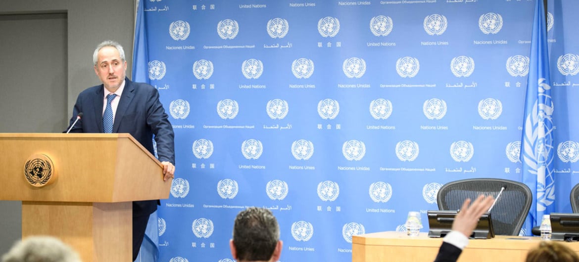 O porta-voz do secretário-geral da ONU, Stephane Dujarric.