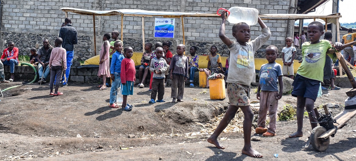 Crianças em Kivu Norte, na RD Congo. 