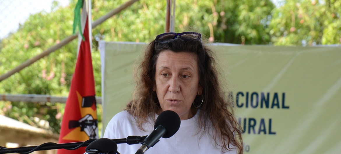 Diretora do PMA em Moçambique, Antonella Daprille apontou efeito de ciclones e tempestades atingindo comunidades afetadas pela seca